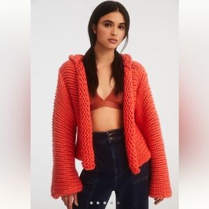 Cozy Coral Knit Cardigan